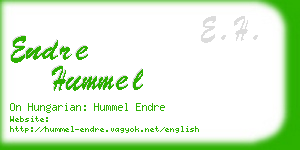 endre hummel business card